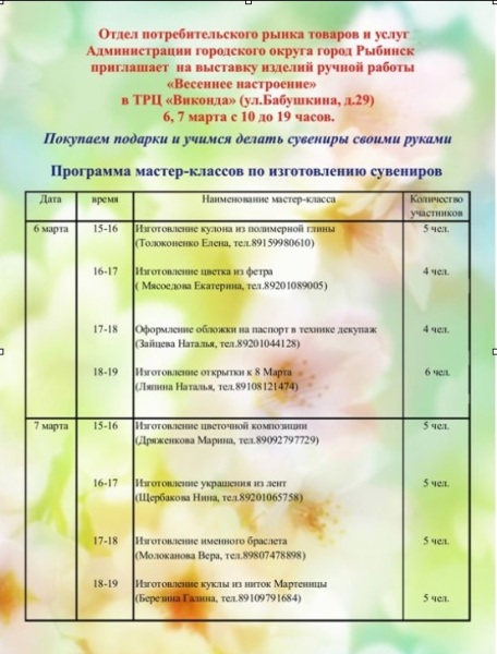Программа мастер-классов